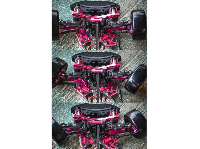 Adjustable Steering Assembly for Sakura D4 Rear Pink
