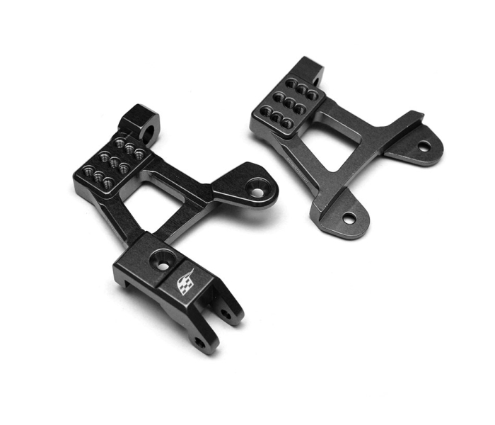 Aluminum Front Shock Hoops for SCX10 II 1 Pair Black