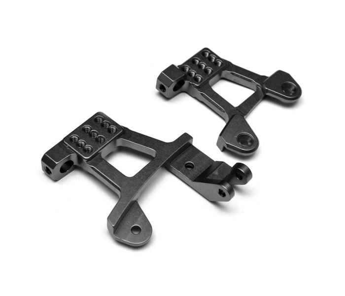 Aluminum Front Shock Hoops for SCX10 II 1 Pair Black