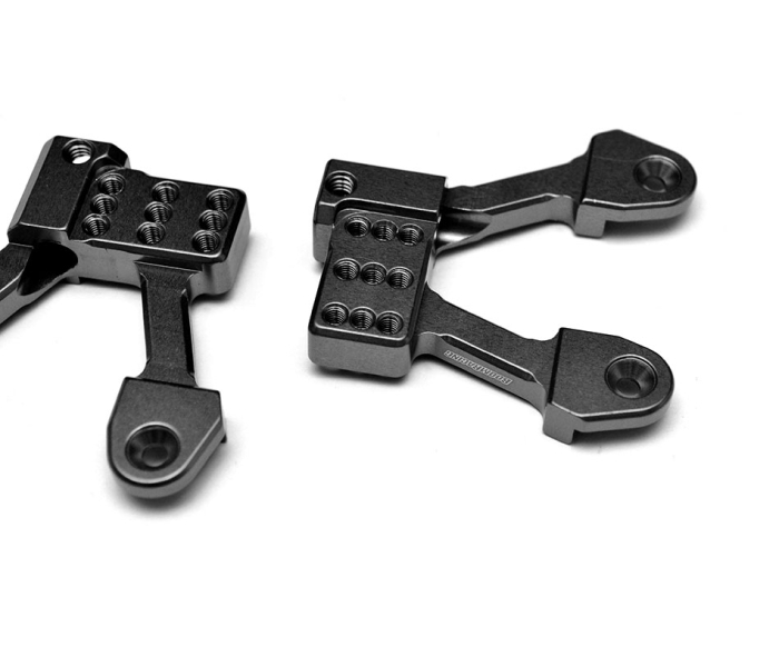 Aluminum Rear Shock Hoops for SCX10 II 1 Pair Black