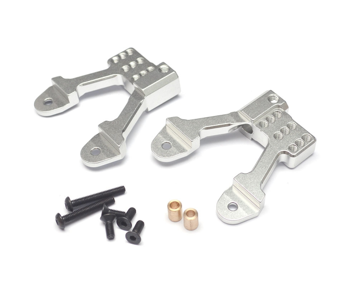 Aluminum Rear Shock Hoops for SCX10 II 1 Pair Silver