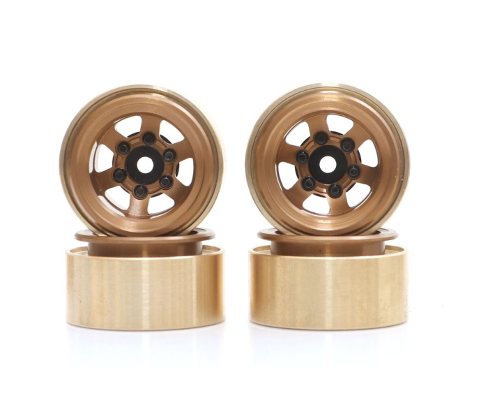 KRAIT™ 1.0" TE37 Beadlock Wheel w/ Brass Rings & Hub Options Set (4) Bronze