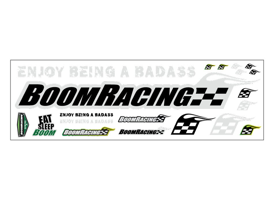 Boom Sticker Racing Pack Shop Boom Racing Decal Sticker Long | BoomRacing.com