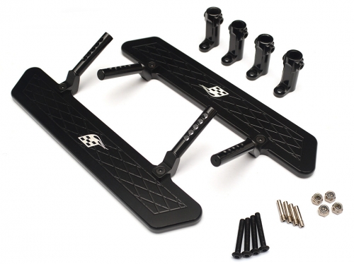 Shop Aluminum Rock Rails Set - 1 Set Black | BoomRacing.com