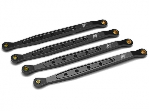 Chasis Spring Link Shop Aluminum Chassis Linkage (4) Black | BoomRacing.com