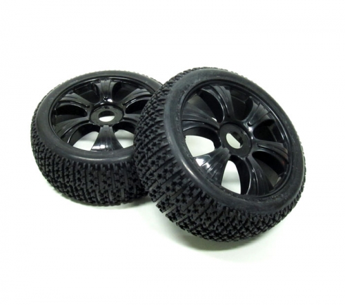 Shop 1/8 Buggy Wheel & Tire Set 5-Spoke Pattern 4 (2) With Molded ...