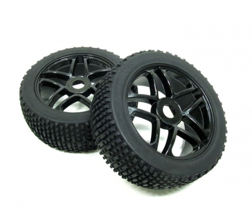 Shop 1/8 Buggy Wheel & Tire Set Dual 5-Spoke Off Road (2) With Molded ...