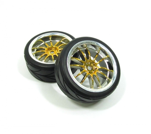 Shop Silver Outer Ring YellowWheel & Arrow Pattern Tire Set 12-Spoke ...