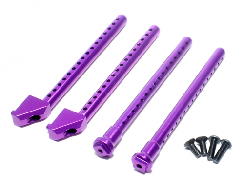 Shop Aluminum Front & Rear Body Posts Purple | BoomRacing.com